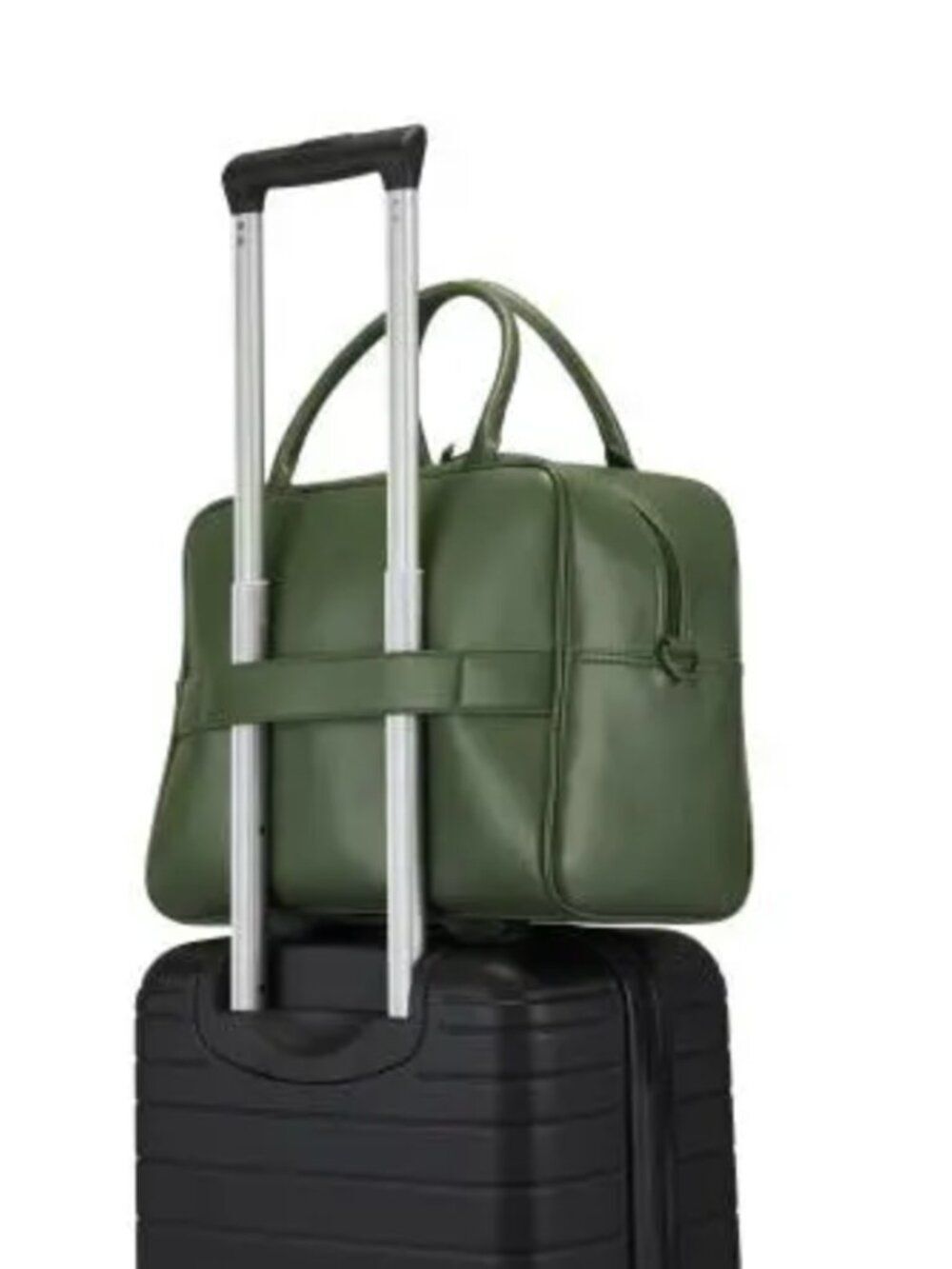 Bugatti Lagos Duffle Bag Sage Green NWT Faux Leather Weekender Travel Bag - Picture 5 of 10
